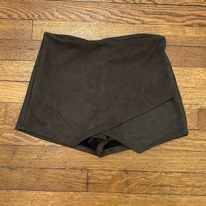Suede Skort